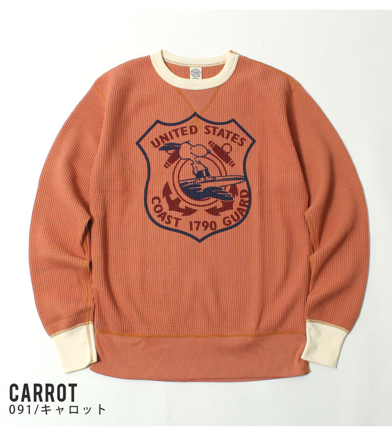 TOYS McCOY  BIG WAFFLE CREW NECK SHIRT SNOOPY "U.S.COAST GUARD" TMC2549