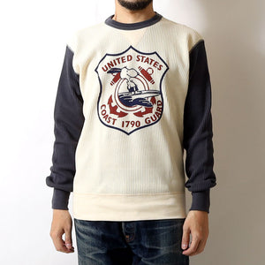 TOYS McCOY  BIG WAFFLE CREW NECK SHIRT SNOOPY "U.S.COAST GUARD" TMC2549