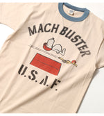 画像をギャラリービューアに読み込む, TOYS McCOY Lot,TMC2627 S/S T-Shirt PEANUTS TEE SNOOPY "MACH BUSTER U.S.A.F."
