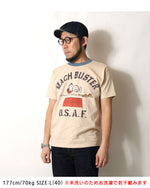 画像をギャラリービューアに読み込む, TOYS McCOY Lot,TMC2627 S/S T-Shirt PEANUTS TEE SNOOPY "MACH BUSTER U.S.A.F."
