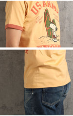 Load image into Gallery viewer, TOYS McCOY Lot,TMC2629 S/S T-Shirt PEANUTS TEE SNOOPY "U S ARMY"
