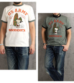 Load image into Gallery viewer, TOYS McCOY Lot,TMC2629 S/S T-Shirt PEANUTS TEE SNOOPY "U S ARMY"
