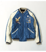 画像をギャラリービューアに読み込む, Tailor Toyo Lot,15392-119 Mid 1950s Style Velveteen Souvenir Jacket &quot;WHITE TIGER&quot;×&quot;EAGLE&quot;
