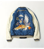 画像をギャラリービューアに読み込む, Tailor Toyo Lot,15392-119 Mid 1950s Style Velveteen Souvenir Jacket &quot;WHITE TIGER&quot;×&quot;EAGLE&quot;
