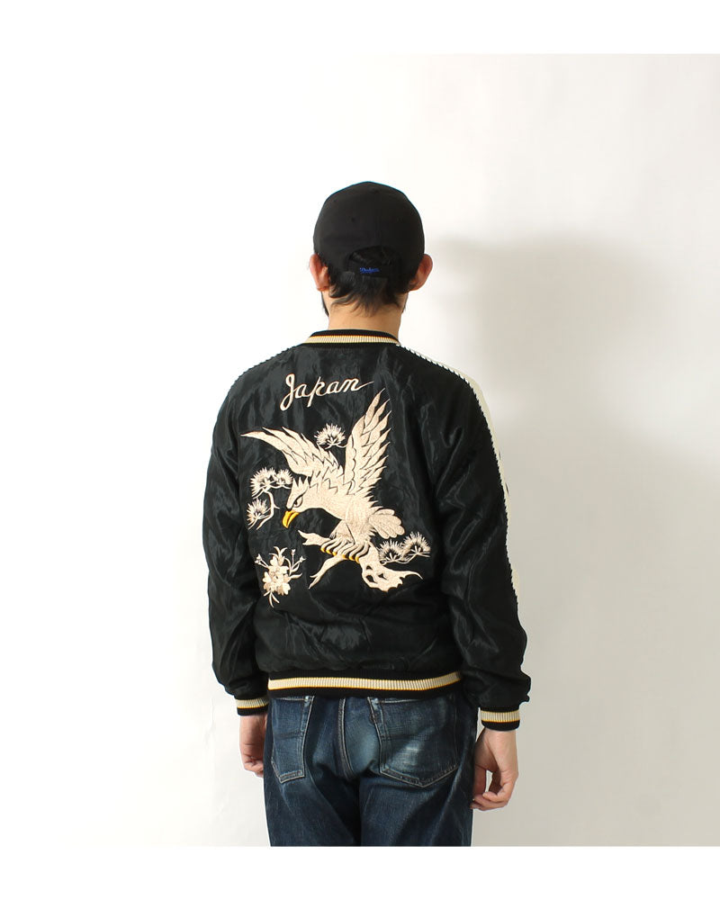 Tailor Toyo Lt,TT15491-119 Mid 1950s Style Acetate Souvenir Jacket "WHITE EAGLE" × "GOLD DRAGON"