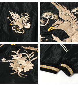 Tailor Toyo Lt,TT15491-119 Mid 1950s Style Acetate Souvenir Jacket "WHITE EAGLE" × "GOLD DRAGON"