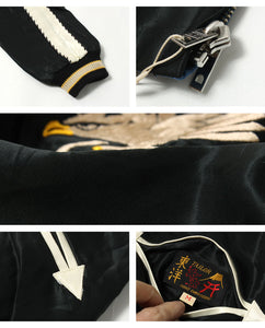 Tailor Toyo Lt,TT15491-119 Mid 1950s Style Acetate Souvenir Jacket "WHITE EAGLE" × "GOLD DRAGON"