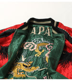 Load image into Gallery viewer, Tailor Toyo Lot,TT15491-165 Early 1950s - Mid 1950s Style Acetate Souvenir Jacket &quot;BLACK TIGER&quot; × &quot;GOLD DRAGON&quot;
