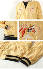 Load image into Gallery viewer, Taylor Toyo TT15682-145 Early 1950s Style Acetate Souvenir Jacket &quot;ROARING TIGER&quot; × &quot;JAPAN MAP&quot;
