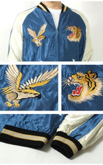 Load image into Gallery viewer, TAILOR TOYO Mid 1950s Style Acetate Souvenir Jacket &quot;WHITE TIGER&quot;×&quot;GOLD DRAGON&quot; TT15790-119
