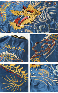 TAILOR TOYO Mid 1950s Style Acetate Souvenir Jacket "WHITE TIGER"×"GOLD DRAGON" TT15790-119