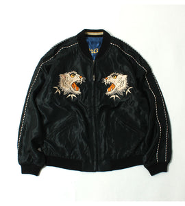 TAILOR TOYO Mid 1950s Style Acetate Souvenir Jacket "WHITE TIGER"×"GOLD DRAGON" TT15790-119
