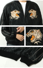 Load image into Gallery viewer, TAILOR TOYO Mid 1950s Style Acetate Souvenir Jacket &quot;WHITE TIGER&quot;×&quot;GOLD DRAGON&quot; TT15790-119
