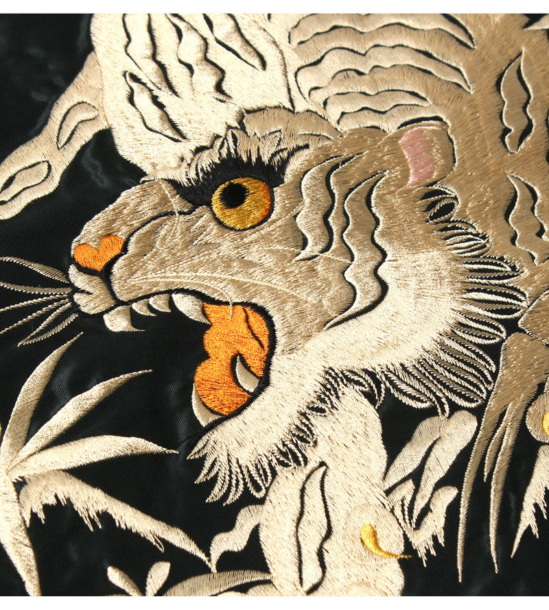 TAILOR TOYO Mid 1950s Style Acetate Souvenir Jacket "WHITE TIGER"×"GOLD DRAGON" TT15790-119