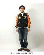 Load image into Gallery viewer, TAILOR TOYO  Late 1950s Style Acetate Souvenir Jacket &quot;ALASKAN EAGLE&quot;×&quot;DOG SLED&quot;  TT15790-128
