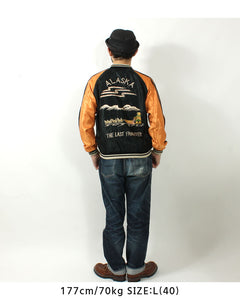TAILOR TOYO  Late 1950s Style Acetate Souvenir Jacket "ALASKAN EAGLE"×"DOG SLED"  TT15790-128
