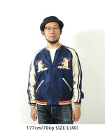 Load image into Gallery viewer, TAILOR TOYO  Late 1950s Style Acetate Souvenir Jacket &quot;ALASKAN EAGLE&quot;×&quot;DOG SLED&quot;  TT15790-128

