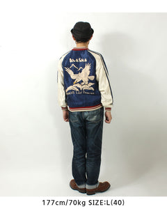 TAILOR TOYO  Late 1950s Style Acetate Souvenir Jacket "ALASKAN EAGLE"×"DOG SLED"  TT15790-128