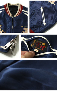 TAILOR TOYO  Late 1950s Style Acetate Souvenir Jacket "ALASKAN EAGLE"×"DOG SLED"  TT15790-128