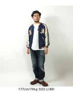 Load image into Gallery viewer, TAILOR TOYO  Late 1950s Style Acetate Souvenir Jacket &quot;ALASKAN EAGLE&quot;×&quot;DOG SLED&quot;  TT15790-128
