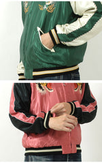 Load image into Gallery viewer, TAILOR TOYO  Mid 1950s Style Acetate Souvenir Jacket &quot;EAGLE &amp; TIGER&quot;×&quot;ROARING TIGER&quot; TT15790-145
