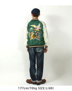 Load image into Gallery viewer, TAILOR TOYO  Mid 1950s Style Acetate Souvenir Jacket &quot;EAGLE &amp; TIGER&quot;×&quot;ROARING TIGER&quot; TT15790-145
