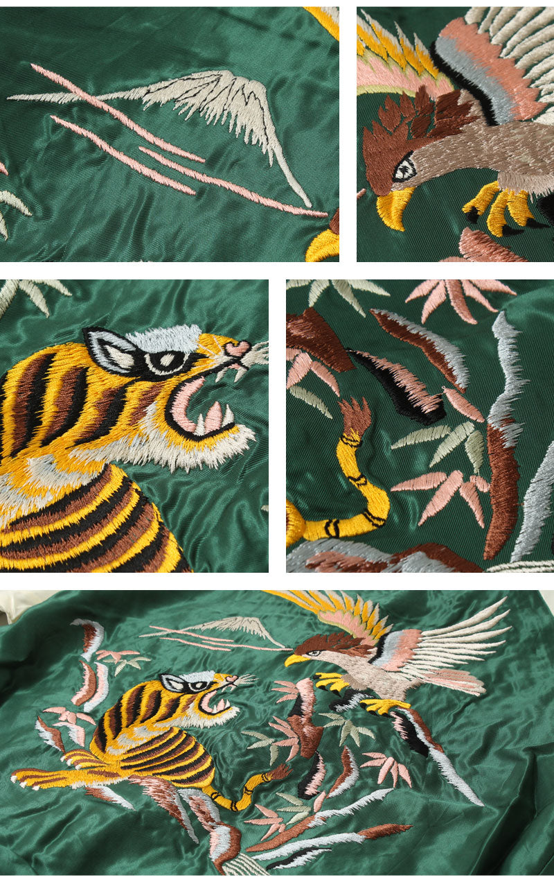 TAILOR TOYO  Mid 1950s Style Acetate Souvenir Jacket "EAGLE & TIGER"×"ROARING TIGER" TT15790-145