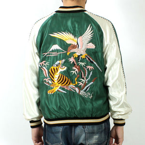 TAILOR TOYO  Mid 1950s Style Acetate Souvenir Jacket "EAGLE & TIGER"×"ROARING TIGER" TT15790-145