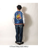 Load image into Gallery viewer, TAILOR TOYO TT15877-125  Late 1950s Style Acetate Souvenir Jacket "TIGER HEAD"×"JAPAN MAP"
