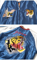 Load image into Gallery viewer, TAILOR TOYO TT15877-125  Late 1950s Style Acetate Souvenir Jacket "TIGER HEAD"×"JAPAN MAP"
