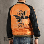 Load image into Gallery viewer, TAILOR TOYO TT15972-159 Early 1950s-Style Acetate Souvenir Jacket “BLACK EAGLE” × “DRAGON HEAD” Embroidered Satin Souvenir Jacket
