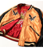 Load image into Gallery viewer, TAILOR TOYO TT15972-159 Early 1950s-Style Acetate Souvenir Jacket “BLACK EAGLE” × “DRAGON HEAD” Embroidered Satin Souvenir Jacket
