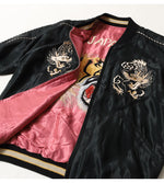 Load image into Gallery viewer, TAILOR TOYO TT15972-219 Early 1950s-Style Acetate Souvenir Jacket “WHITE DRAGON” × “TIGER HEAD” Embroidered Satin Souvenir Jacket
