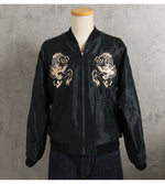Load image into Gallery viewer, TAILOR TOYO TT15972-219 Early 1950s-Style Acetate Souvenir Jacket “WHITE DRAGON” × “TIGER HEAD” Embroidered Satin Souvenir Jacket
