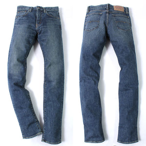 Eight-G Lot,201-BS Narrow Fit Stretch Jeans(Weathered)