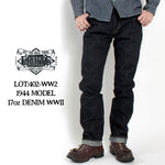 画像をギャラリービューアに読み込む, Eight-G Lot,402-WW2 17 Ounces Jeans WW2 Model(40,42inch)

