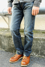 Load image into Gallery viewer, Eight-G Lot,602-RD3-KING Vintage Style 15oz Tight Fit Jeans(Weathered)(40,42inch)
