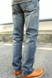 Eight-G Lot,602-RD3-KING Vintage Style 15oz Tight Fit Jeans(Weathered)(40,42inch)