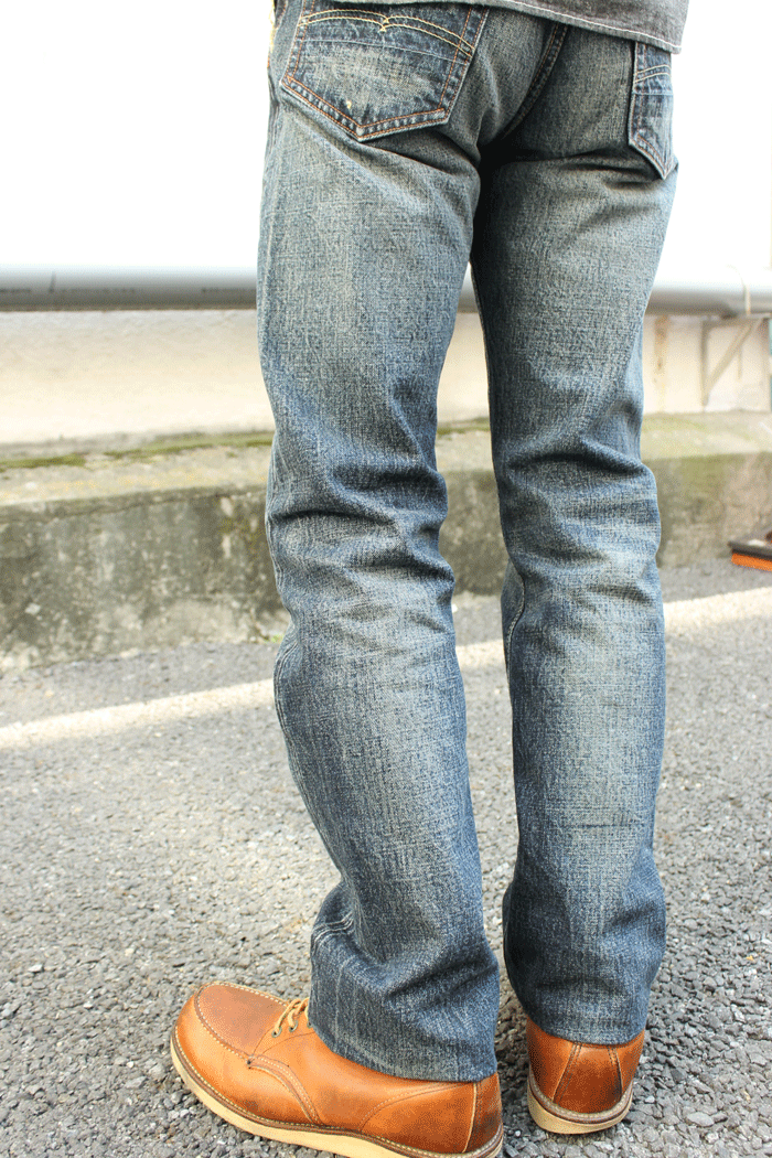 Eight-G Lot,602-RD3-KING Vintage Style 15oz Tight Fit Jeans(Weathered)(40,42inch)