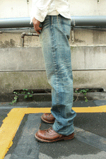 Load image into Gallery viewer, Eight-G Lot,605-RD Vintage Style 15oz Loose Fit Jeans(Weathered)

