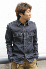 Load image into Gallery viewer, Eight-G Lot,8LS-01 Long Sleeve Denim Work Shirt
