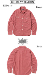 Load image into Gallery viewer, Eight-G Lot,8LS-03 Long Sleeve Chambray Work Shirt

