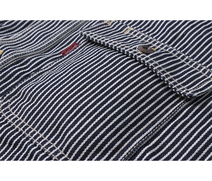 Eight-G Lot,8LS-18 Long Sleeve Hickory Stripe Work Shirt