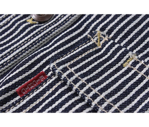 Eight-G Lot,8LS-18 Long Sleeve Hickory Stripe Work Shirt
