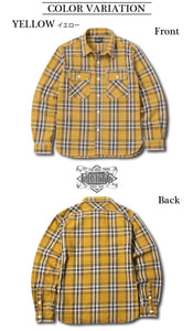 Eight-G Lot,8LS-49 Long Sleeve Check Flannel Work Shirt