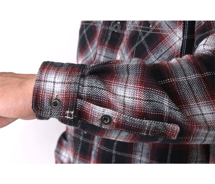 Eight-G Lot,8LS-52 Long Sleeve Check Flannel Work Shirt