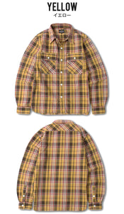Eight-G Lot,8LS-53 Long Sleeve Check Flannel Work Shirt