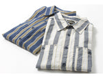 画像をギャラリービューアに読み込む, Eight-G Lot,8LS-59 3oz Ctton Linen Stripe Work Shirt
