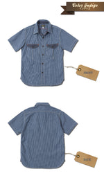 Load image into Gallery viewer, Eight-G Lot,8SS-25 Gingham Check Short Sleeve Work Shirt
