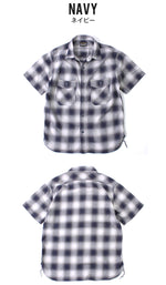 Load image into Gallery viewer, Eight-G Lot,8SS-27 Ombre Check Short Sleeve Work Shirt
